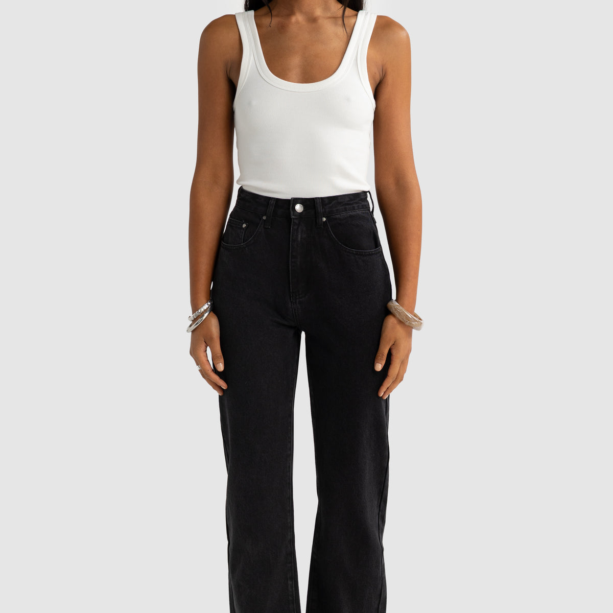 ORTC Women's Willow Denim Straight Leg Jean Washed Black