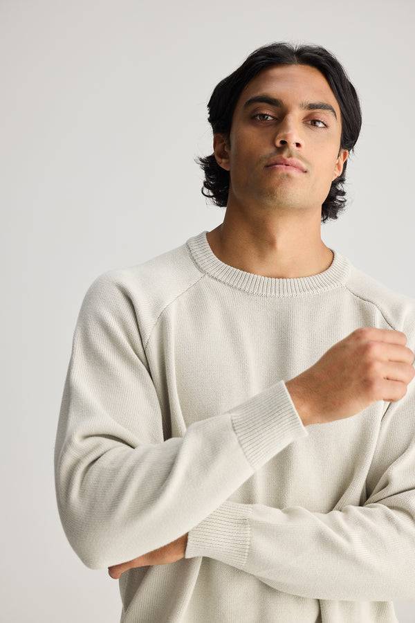 Atlas Knit Crew Bone