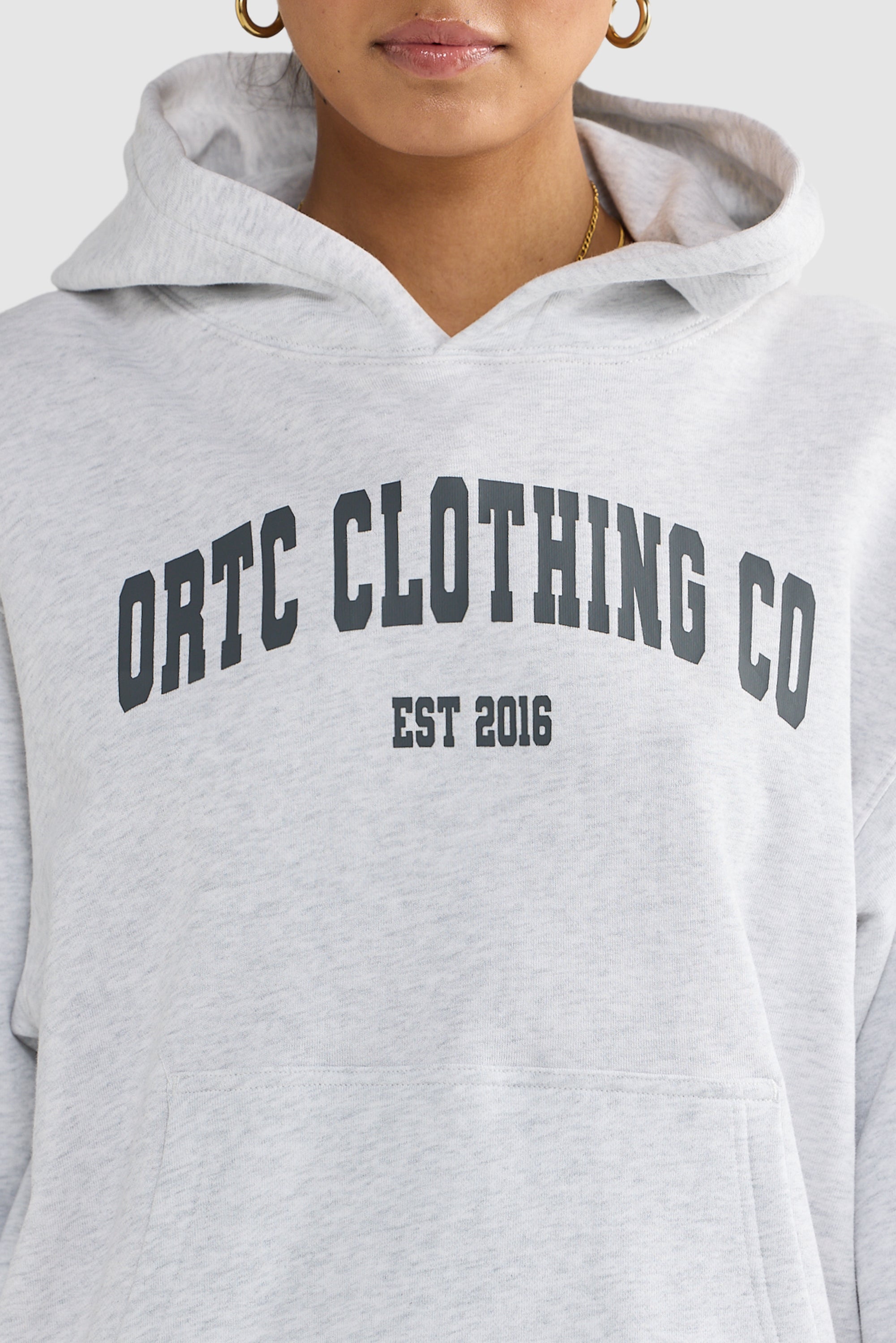 Grey hoodie with white writing sale