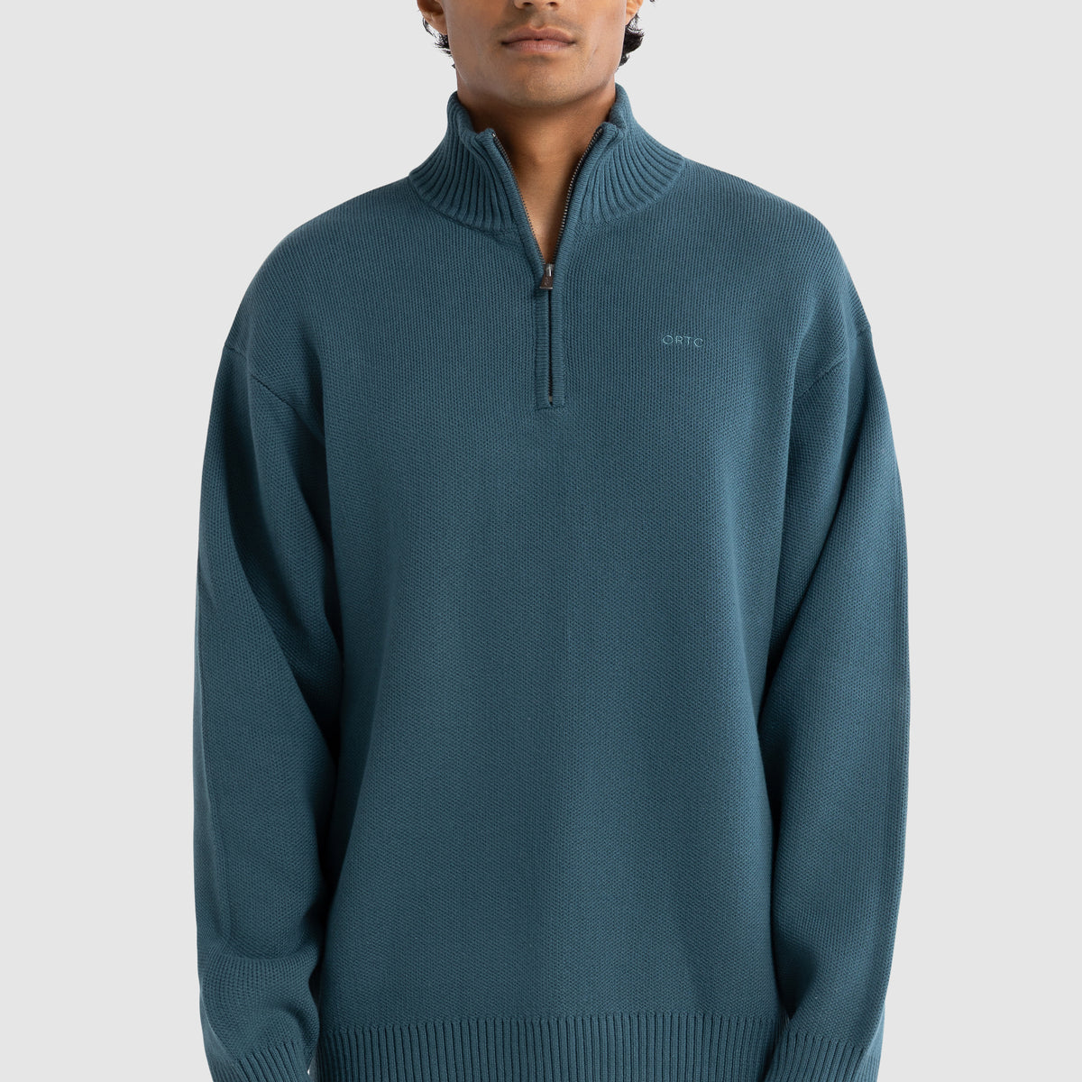 ORTC Men's Corbin Knit Quarter Zip Pacific – ORTC Clothing Co