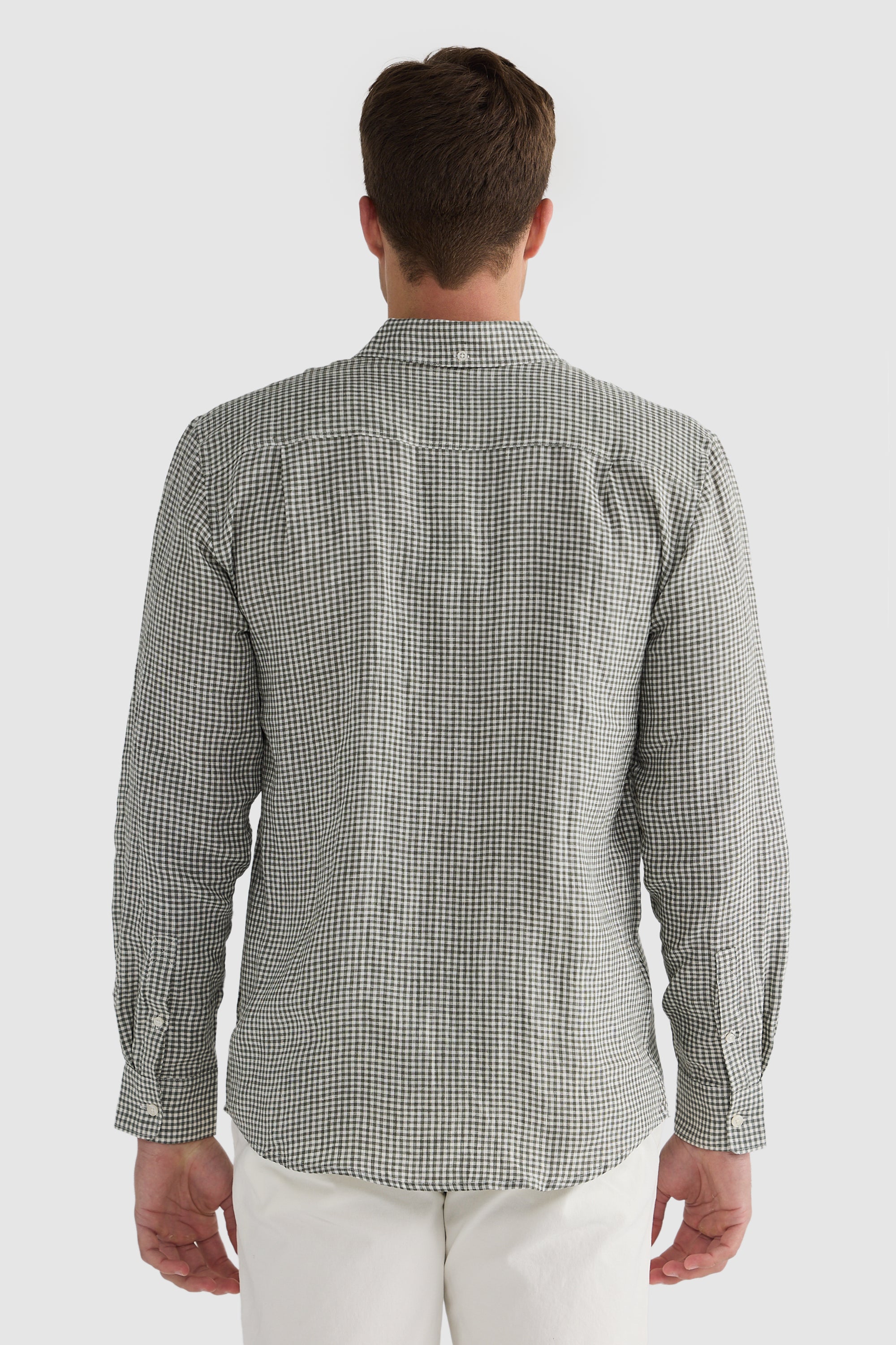 L 2024 Faconnable check shirt. Olive and beige. 52” chest R.