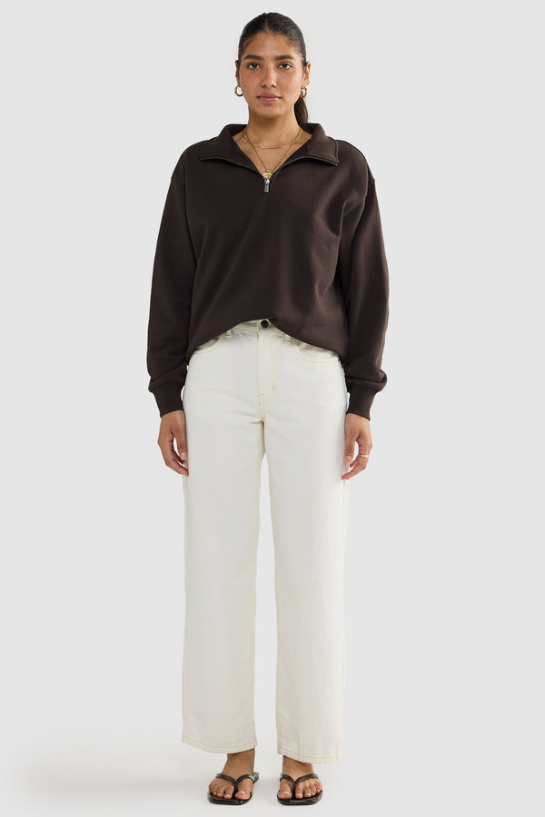 Quarter Zip Carob